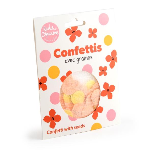 Radis et Capucine - Confettis à faire pousser - Graines de fleurs - MEDIA_3D